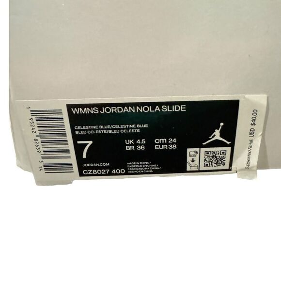 NEW Jordan Nola Slide Women's Celestine Blue Sandals 7 - Picture 8 of 8